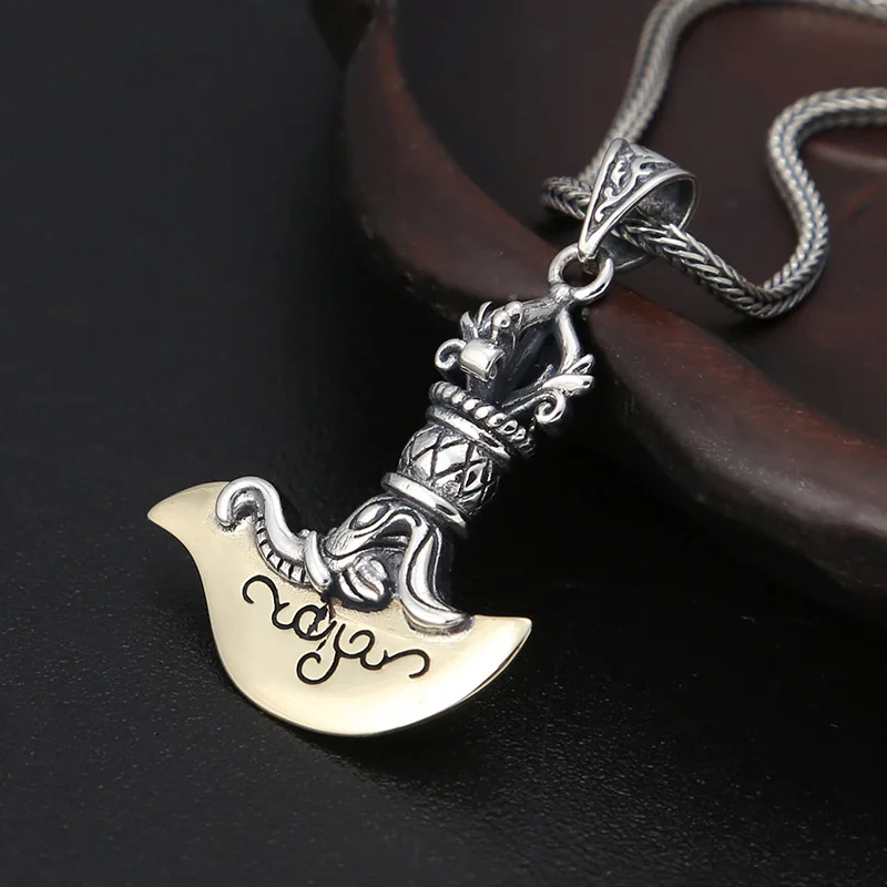 

Men's New Fashion Fashion Retro Domineering Viking Metal Ax Pendant Necklace Fashion Punk Amulet Jewelry Gifts