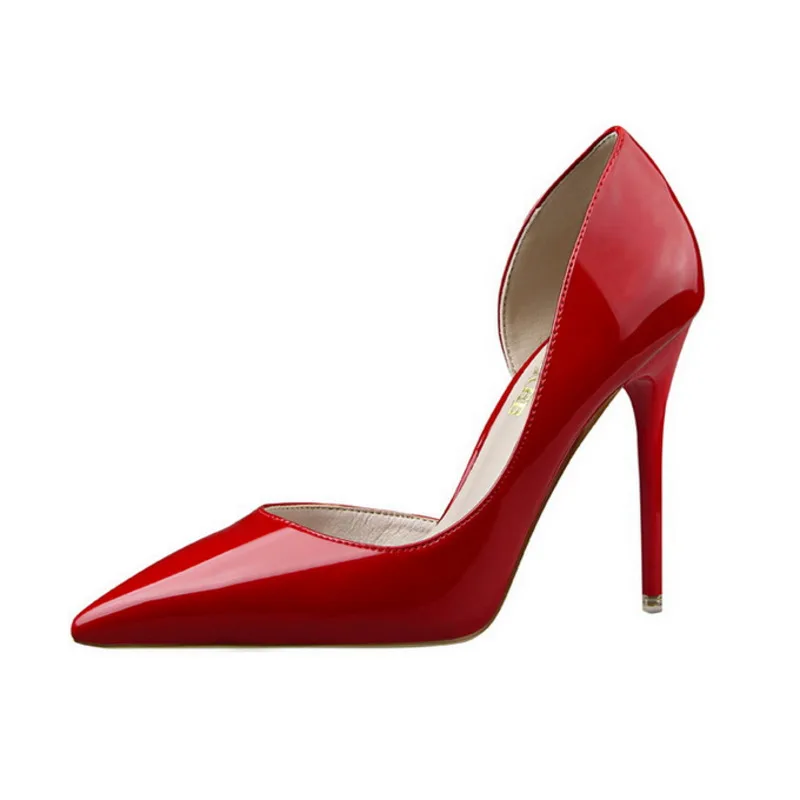 Autumn Single Shoes Ladies Fashion Simple Stiletto High Heels Patent Leather Shallow Mouth Pointed Toe Hollow Sexy Girl Shoe
Autumn Single Shoes Ladies Fashion Simple Stiletto High Heels Patent Leather Shallow Mouth Pointed Toe Hollow Sexy Girl Shoe