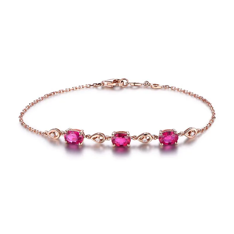 Natural Ruby Bracelet For Women Rose Gold Plated Gemstone Zircon Diamond Bracelet Fashion Red Tourmaline 925 Sterling Hand Chain
Natural Ruby Bracelet For Women Rose Gold Plated Gemstone Zircon Diamond Bracelet Fashion Red Tourmaline 925 Sterling Hand Chain