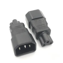 Универсальный адаптер питания IEC 320 C14 к C5 конвертер AC Разъем 3 Pin