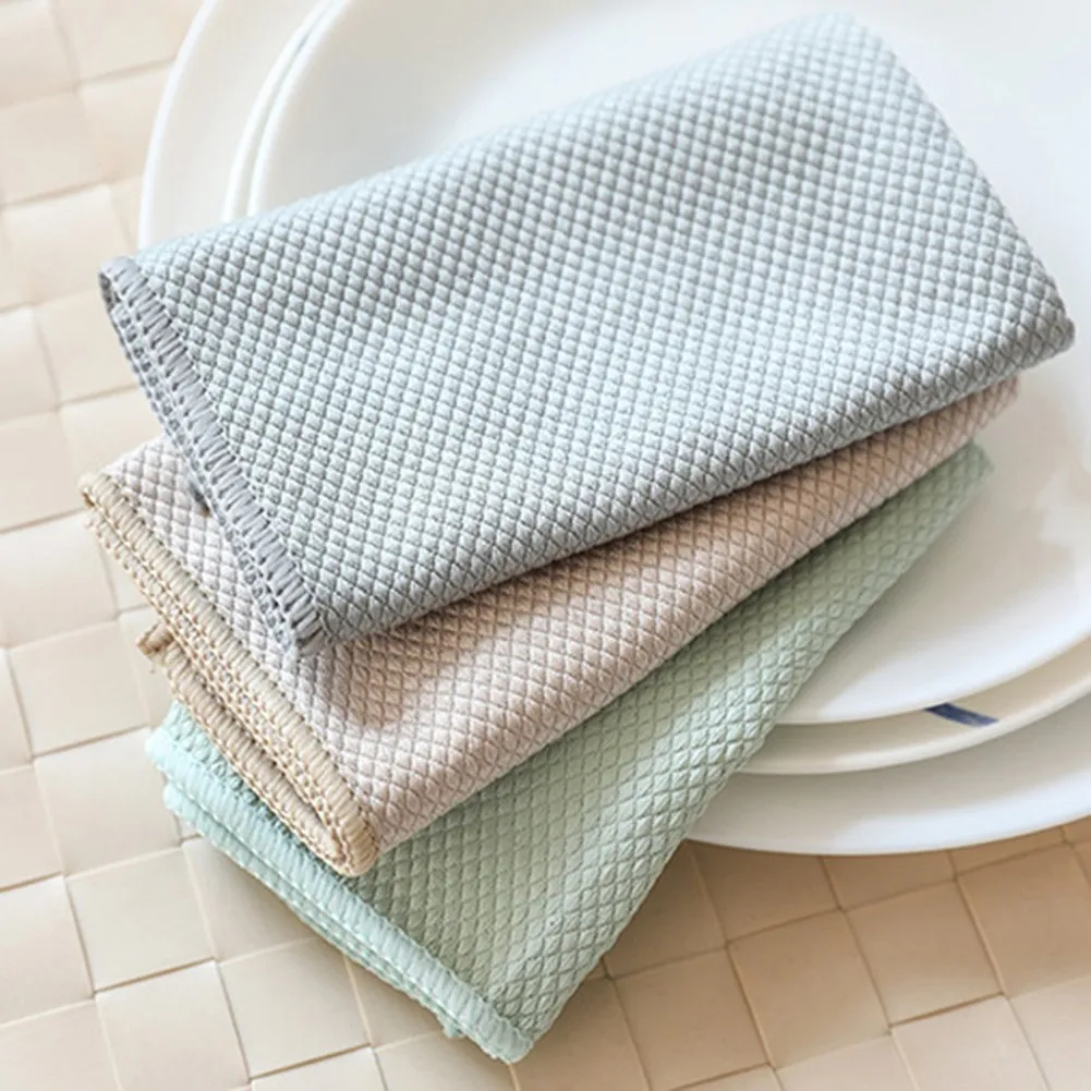 3Pcs Kitchen Fish Scale Cloth Anti-Oil Non-stick Dust Cleaning Dish Kitchen Towel Bowl Dish Ceramic Tile Wipe Duster Glass Rags
3Pcs Kitchen Fish Scale Cloth Anti-Oil Non-stick Dust Cleaning Dish Kitchen Towel Bowl Dish Ceramic Tile Wipe Duster Glass Rags