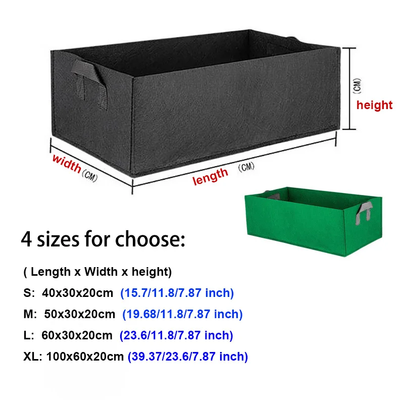 black Fabric plant Grow Bag Garden Square gardening tools Flower Vegetable Planting Planter Pot Handles for hydroponics
black Fabric plant Grow Bag Garden Square gardening tools Flower Vegetable Planting Planter Pot Handles for hydroponics
