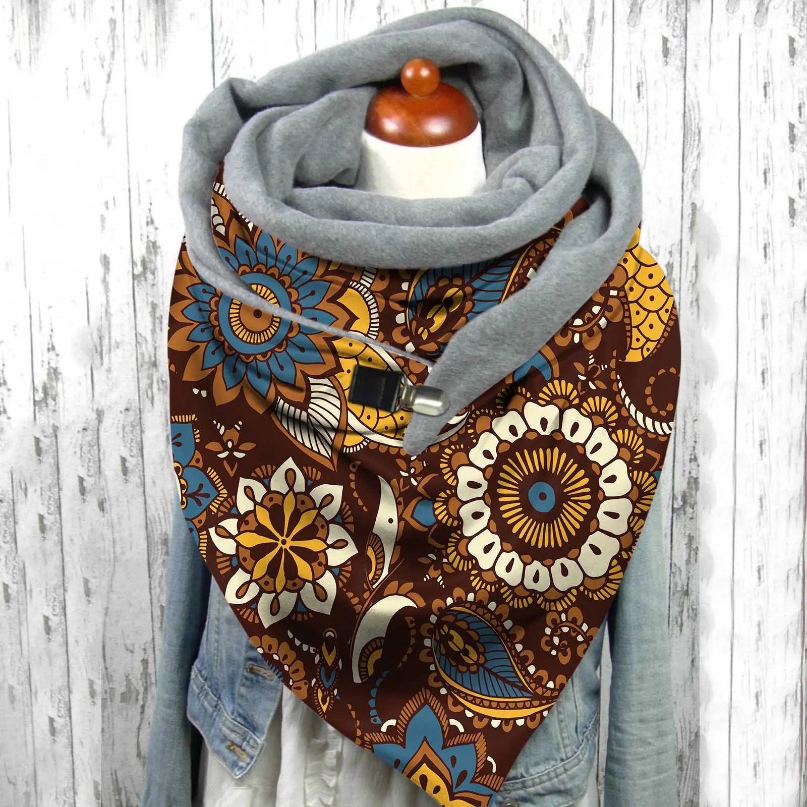 Fashion Women Scarf With Clips Retro Paisley Printing Button Soft Wrap Casual Warm Scarves Shawls Scarf Wraps Women Шарф Бандана
Fashion Women Scarf With Clips Retro Paisley Printing Button Soft Wrap Casual Warm Scarves Shawls Scarf Wraps Women Шарф Бандана