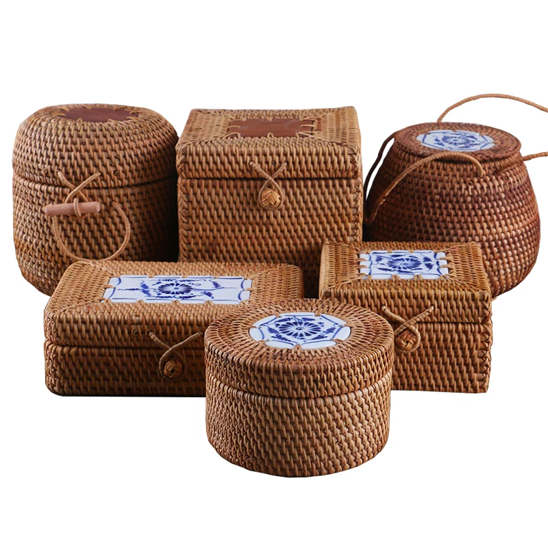 Rattan Woven Storage Box With Lid Handmade Jewelry Boxes Makeup Organizer Wooden For Sundries Puer Tea Case Containers Gift
Rattan Woven Storage Box With Lid Handmade Jewelry Boxes Makeup Organizer Wooden For Sundries Puer Tea Case Containers Gift