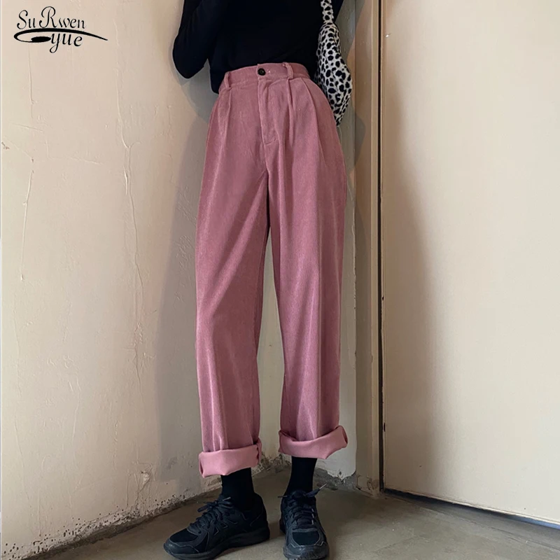 Women's Casual Pants 2021 New Autumn and Winter Loose Pants Vintage High Waist Pants Corduroy Straight Wide Leg Pants 17490
Women's Casual Pants 2021 New Autumn and Winter Loose Pants Vintage High Waist Pants Corduroy Straight Wide Leg Pants 17490