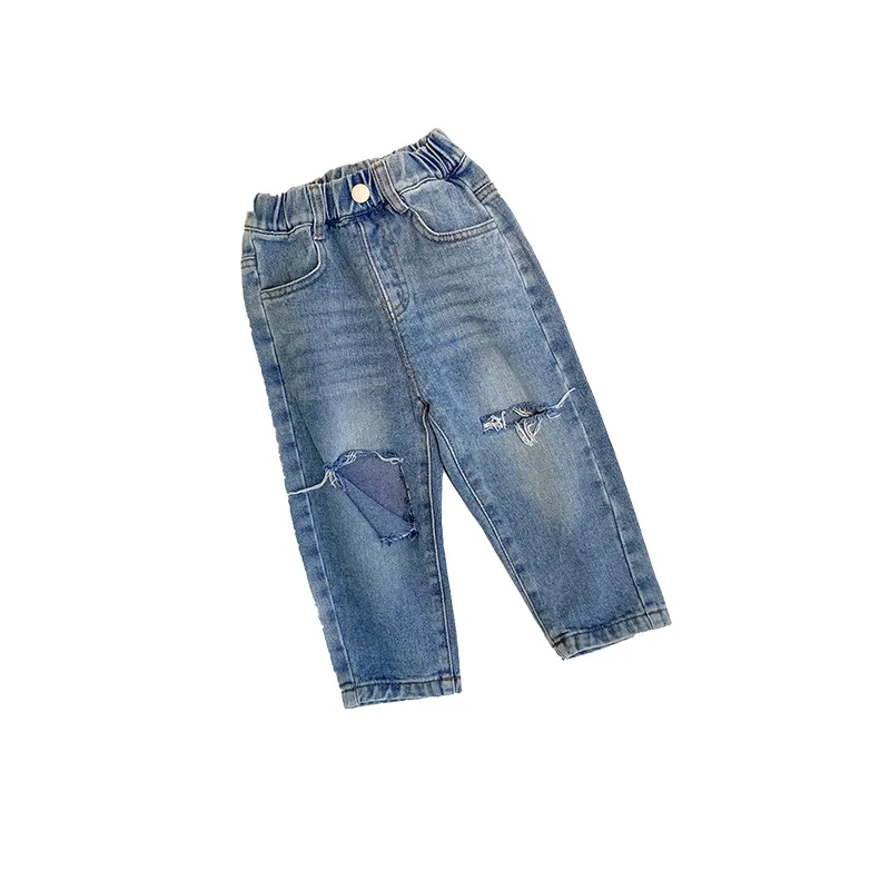 2020 autumn new children's clothing boys and girls denim trousers all-match thin middle and small children's ripped jeans
2020 autumn new children's clothing boys and girls denim trousers all-match thin middle and small children's ripped jeans