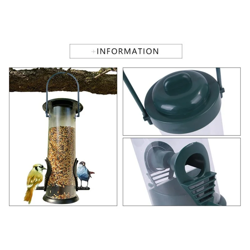 Bird Feeder Hanging Classic Tube Hanging Feeders with 2 Port Bird Feeders Automatic Field Plastic Weatherproof for Outside 
Bird Feeder Hanging Classic Tube Hanging Feeders with 2 Port Bird Feeders Automatic Field Plastic Weatherproof for Outside