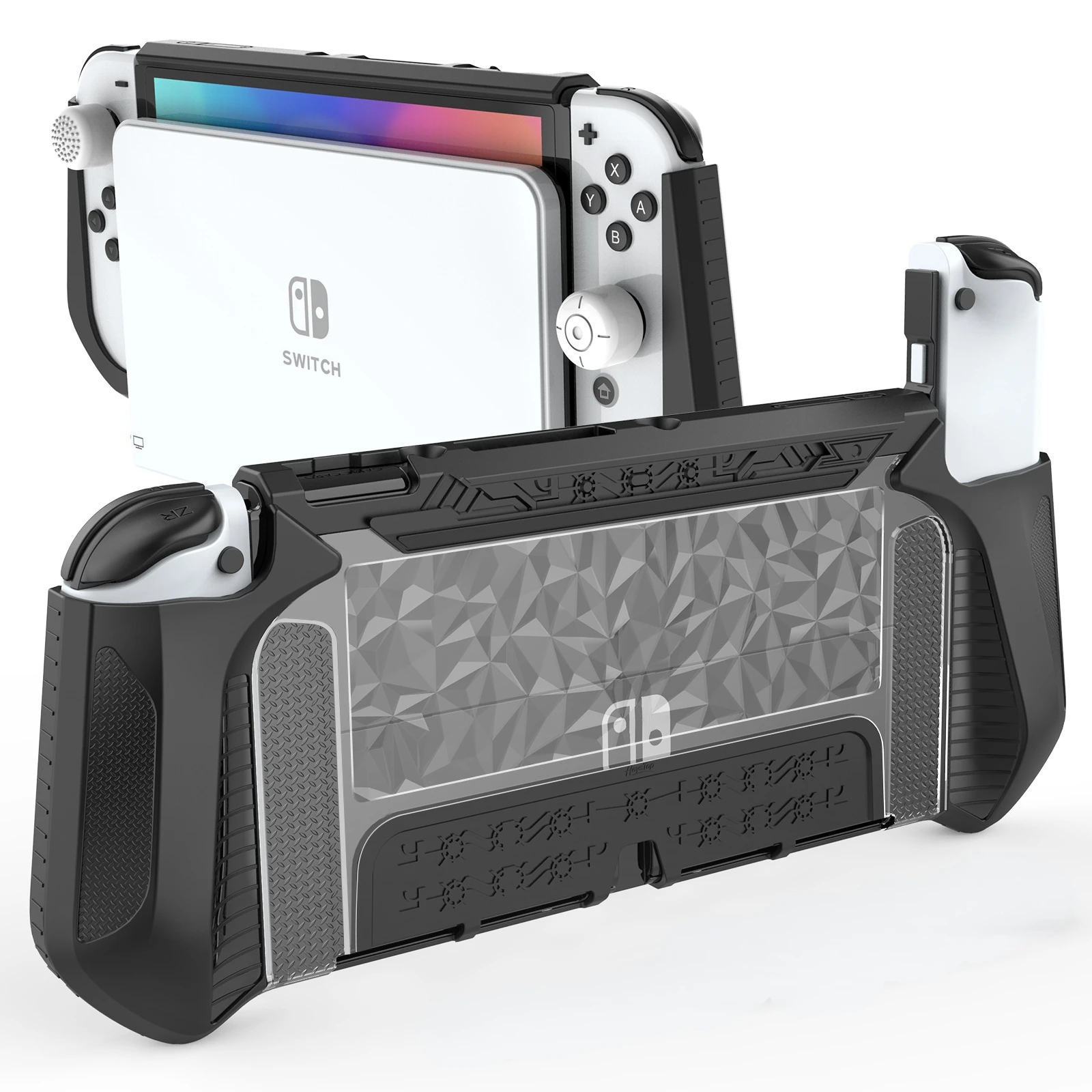 Складной чехол HEYSTOP для модели Switch OLED защитный из ТПУ и ПК совместимый с Nintendo |