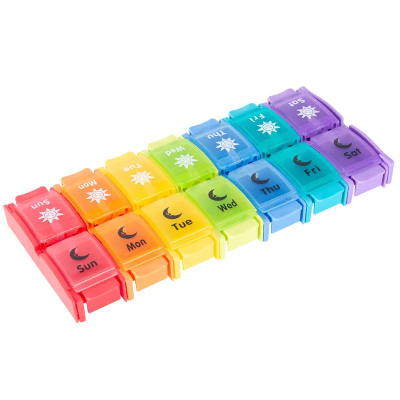 7 Day Weekly Pill Box Creative Pill Case Weekly Pill Box Day Night Medicine Box Portable Pill Dispenser Splitter Organizer
7 Day Weekly Pill Box Creative Pill Case Weekly Pill Box Day Night Medicine Box Portable Pill Dispenser Splitter Organizer