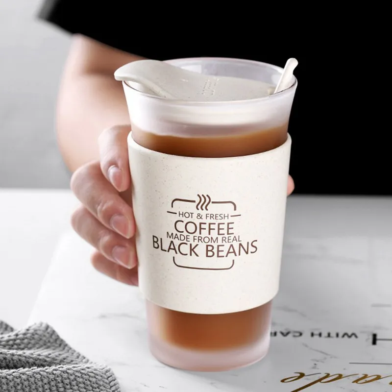 ZWA Coffee glass Korean coffee cup personality with lid fashion simple household ins glass water cups
ZWA Coffee glass Korean coffee cup personality with lid fashion simple household ins glass water cups