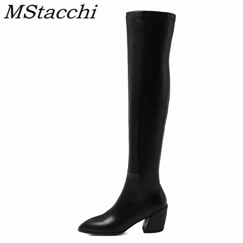 MStacchi High Heels Boots Women Black Pointed Toe Zipper Winter All-match Elegant Solid Color Party Crude Heel Hand-made Shoes
MStacchi High Heels Boots Women Black Pointed Toe Zipper Winter All-match Elegant Solid Color Party Crude Heel Hand-made Shoes