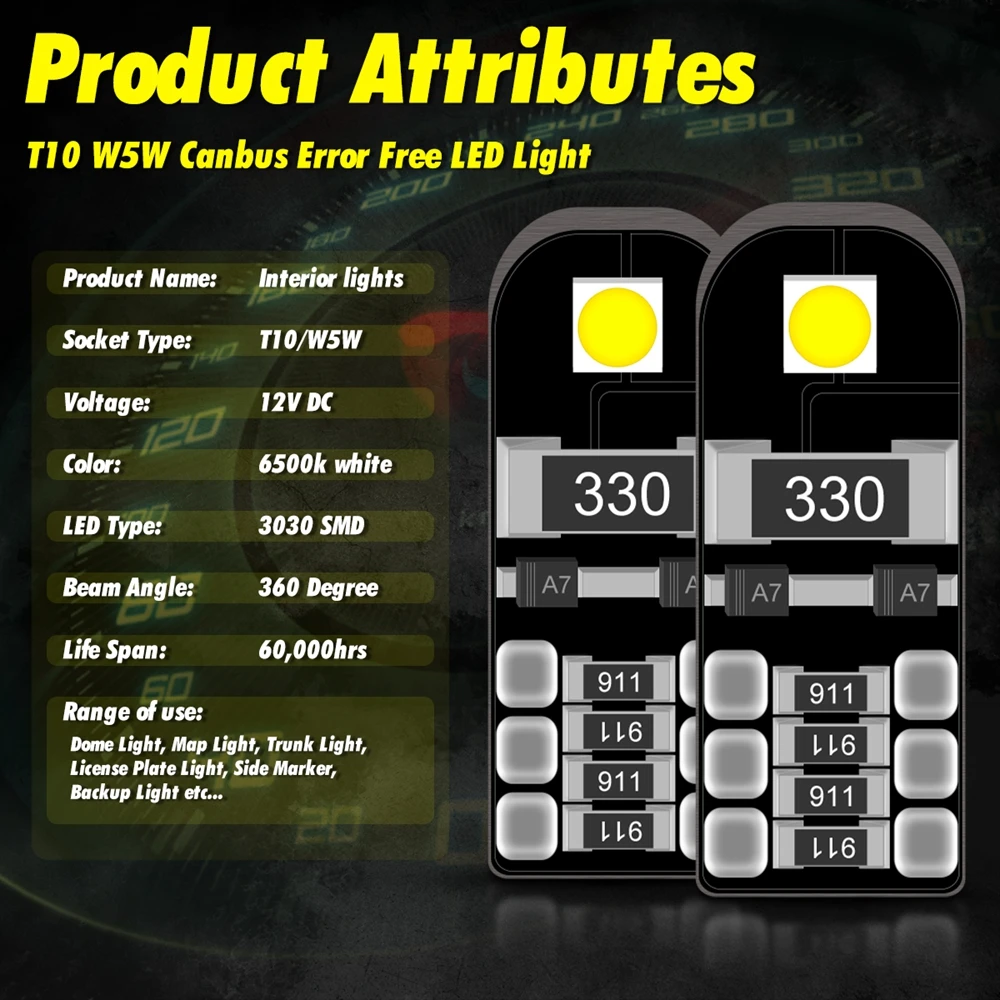 10pcs W5W 3030 2SMD Car T10 LED 194 168 Wedge Replacement Reverse Instrument Panel Lamp White Bulbs For Clearance Lights
10pcs W5W 3030 2SMD Car T10 LED 194 168 Wedge Replacement Reverse Instrument Panel Lamp White Bulbs For Clearance Lights