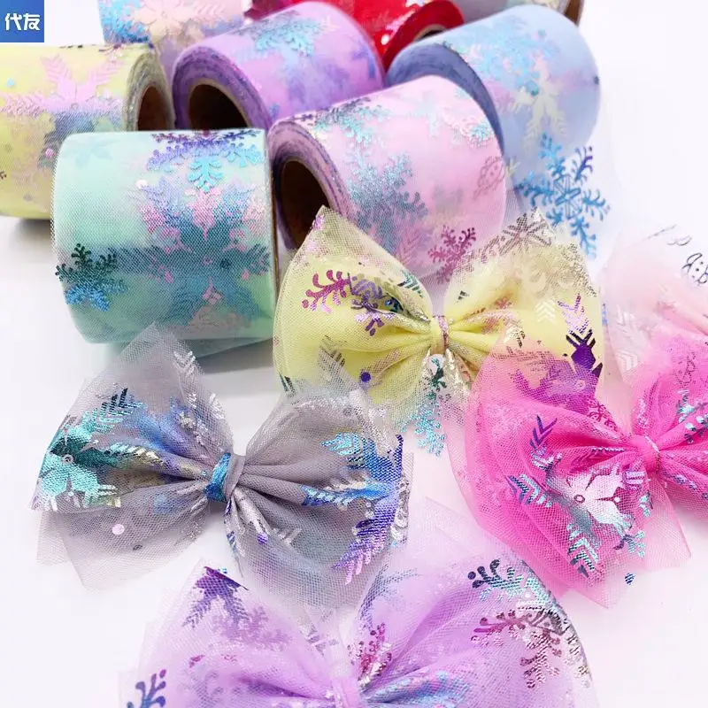 1Pcs 22M 6cm Colorful snowflake Ribbons DIY Apparel Sewing Ribbon Crafts Christmas Wedding Party Decoration Bow Packaging Fabric
1Pcs 22M 6cm Colorful snowflake Ribbons DIY Apparel Sewing Ribbon Crafts Christmas Wedding Party Decoration Bow Packaging Fabric