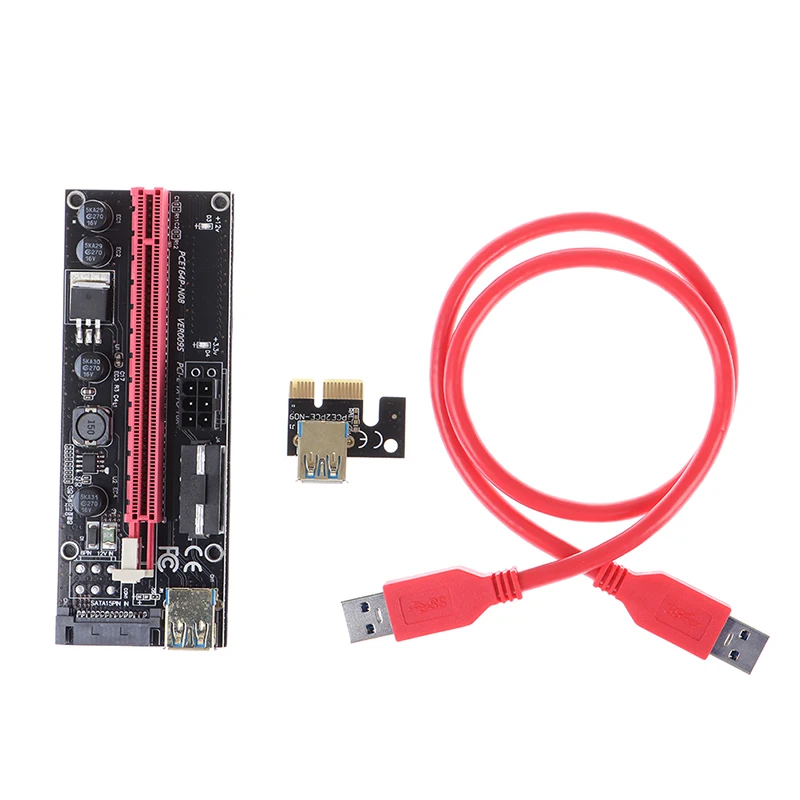 PCI-E Райзер 009S Plus PCI-E 1X до 16X слот адаптер Райзер карта 60 см USB 3,0 1 комплект 
PCI-E Райзер 009S Plus PCI-E 1X до 16X слот адаптер Райзер карта 60 см USB 3,0 1 комплект
