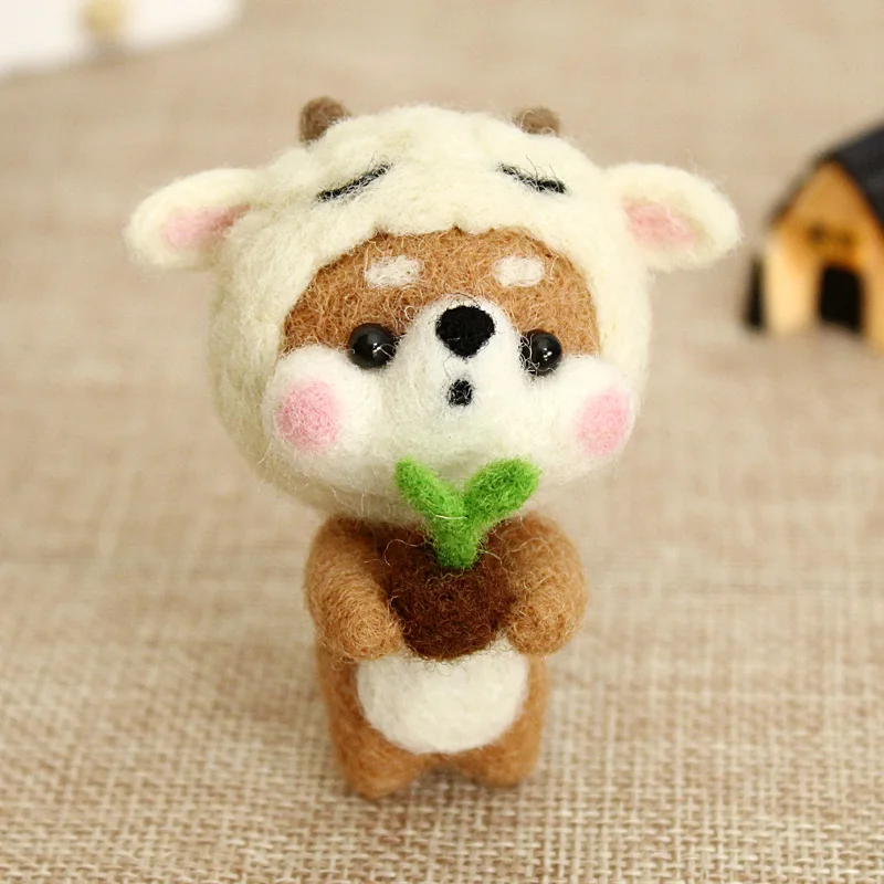 Handicraft Chinese Zodiac Cute Shiba Inu Puppy Dog Non Finished DIY Wool Felt Creative Gift Craft Toy Poked Material Package Set
Handicraft Chinese Zodiac Cute Shiba Inu Puppy Dog Non Finished DIY Wool Felt Creative Gift Craft Toy Poked Material Package Set