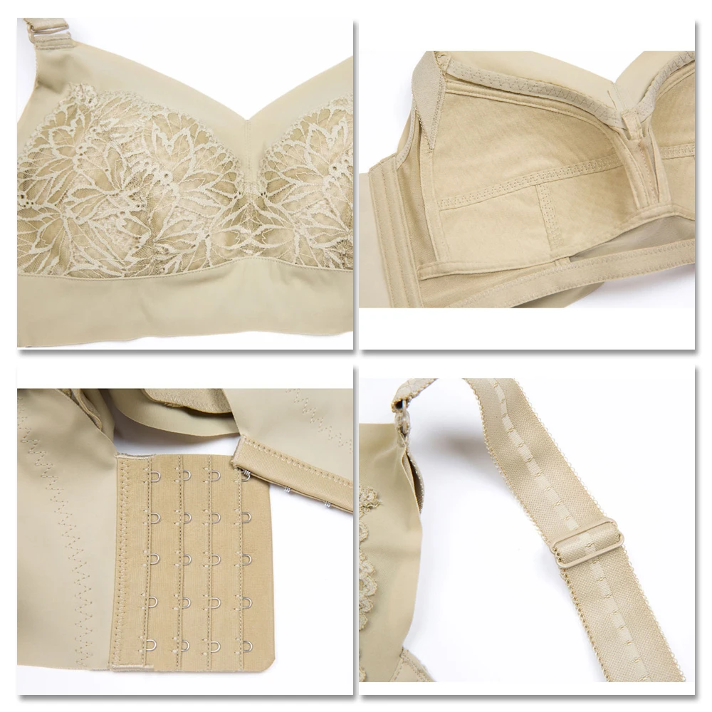 Women's Full Coverage No Wire Non Padding Breathable Balconette Sheer Floral Lace Bra
Women's Full Coverage No Wire Non Padding Breathable Balconette Sheer Floral Lace Bra