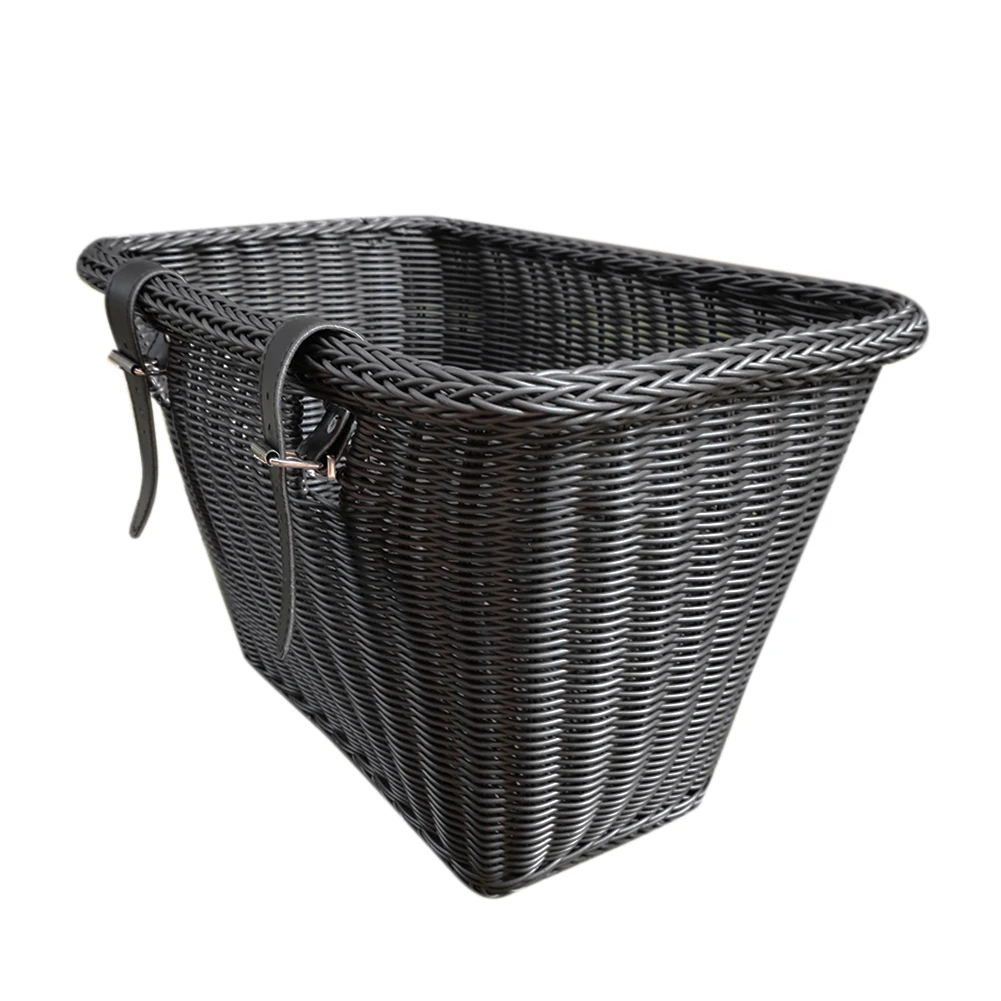 High Quality Bike Front Handlebar Rattan Handwoven Bike Basket Waterproof Woven Bike Basket For Bicycles Accessory Black New
High Quality Bike Front Handlebar Rattan Handwoven Bike Basket Waterproof Woven Bike Basket For Bicycles Accessory Black New