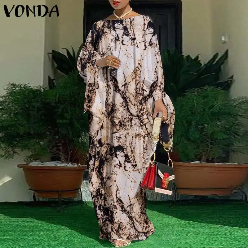 VONDA 2022 Women Kaftan Dress Vintage Printed Party Long Maxi Dress Holiday Beach Sundress Casual Vestido Oversized Robe Femme
VONDA 2022 Women Kaftan Dress Vintage Printed Party Long Maxi Dress Holiday Beach Sundress Casual Vestido Oversized Robe Femme