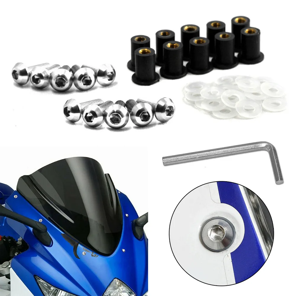 10Pcs M5x16mm Motorcycle Windscreen Bolts Screws Nut Windshield Bolt Fastener With Hex Key For Honda Suzuki Kawasaki
10Pcs M5x16mm Motorcycle Windscreen Bolts Screws Nut Windshield Bolt Fastener With Hex Key For Honda Suzuki Kawasaki