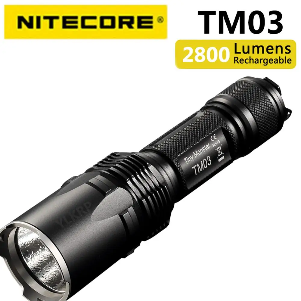 Тактический фонарик NITECORE TM03 TM03CRI CREE XHP70 светодиодный фонарь с дальностью луча до