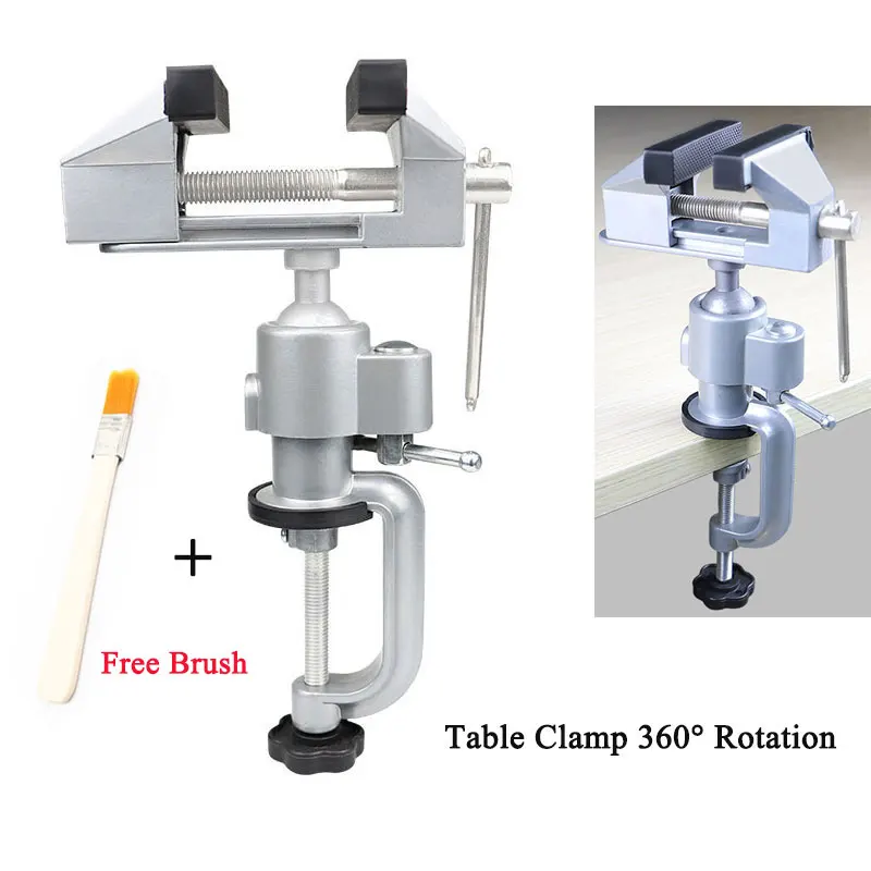 Table Vise Bench Clamp 360 Table Swivel Vise Grinder Holder Drill Stand For Rotary ToolCraft Model Building Electronics Hobby
Table Vise Bench Clamp 360 Table Swivel Vise Grinder Holder Drill Stand For Rotary ToolCraft Model Building Electronics Hobby