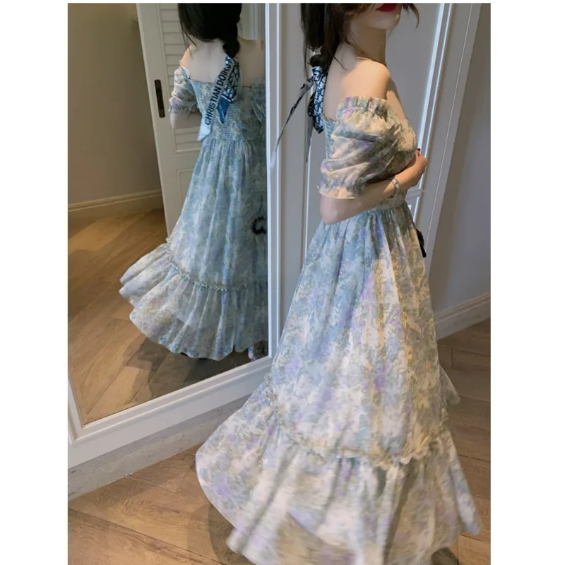 French Vintage Midi Dresses Women Short Sleeve Sweet Floral Korean Casual Beach Dress Female Summer Vestidos De Mujer Robe Femme
French Vintage Midi Dresses Women Short Sleeve Sweet Floral Korean Casual Beach Dress Female Summer Vestidos De Mujer Robe Femme