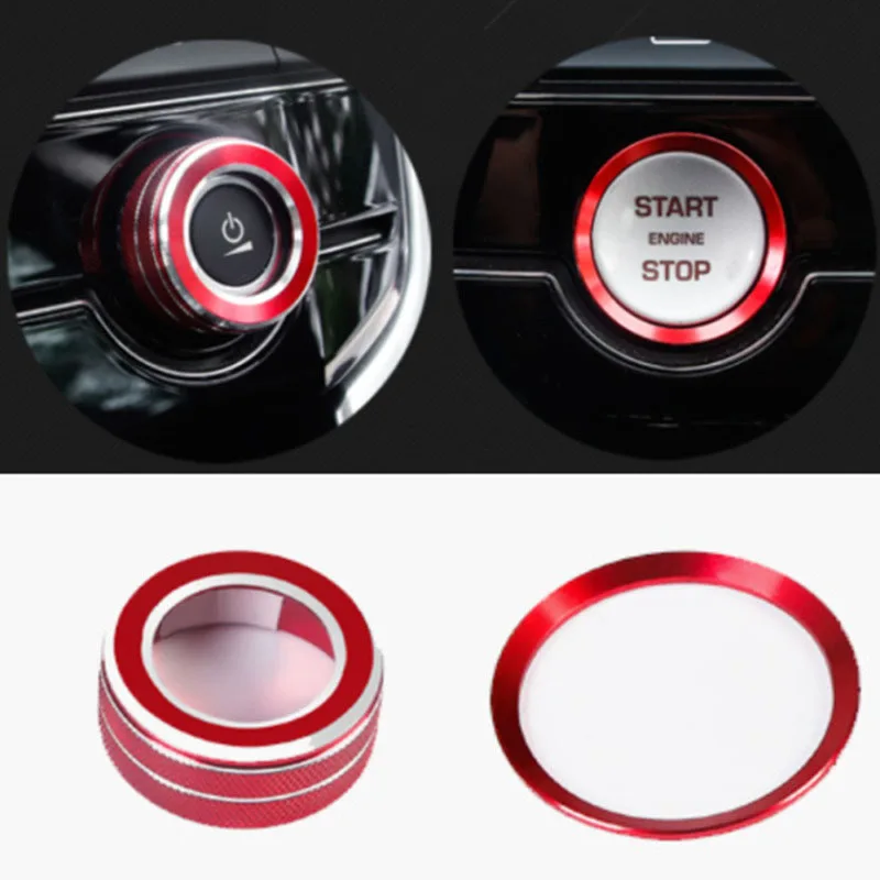 Red Start Stop Ring &Volume Control Button Cover Trim For Jaguar XE XEL XF XFL F-PACE Interior Accessory Replacement
Red Start Stop Ring &Volume Control Button Cover Trim For Jaguar XE XEL XF XFL F-PACE Interior Accessory Replacement