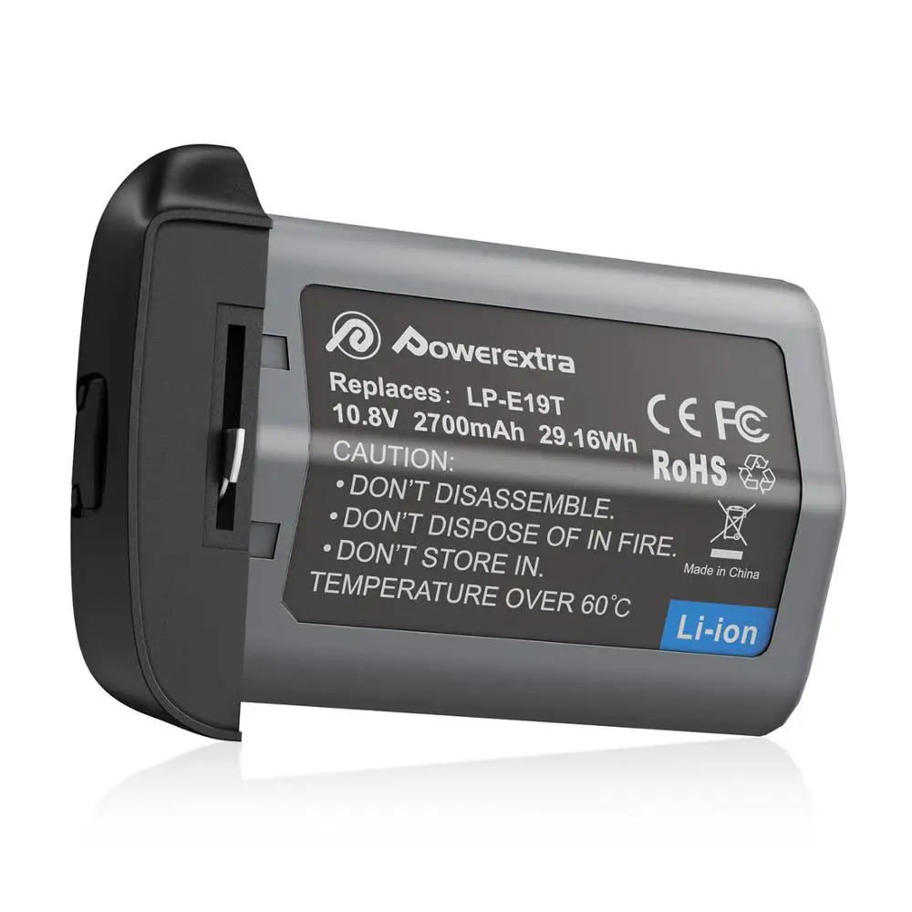 Powerextra Camera Battery 2700mAh LP-E19 Battery for Canon Eos 1DX 1DX Mark 2 1DS Mark 3 1D Mark 3 4
Powerextra Camera Battery 2700mAh LP-E19 Battery for Canon Eos 1DX 1DX Mark 2 1DS Mark 3 1D Mark 3 4