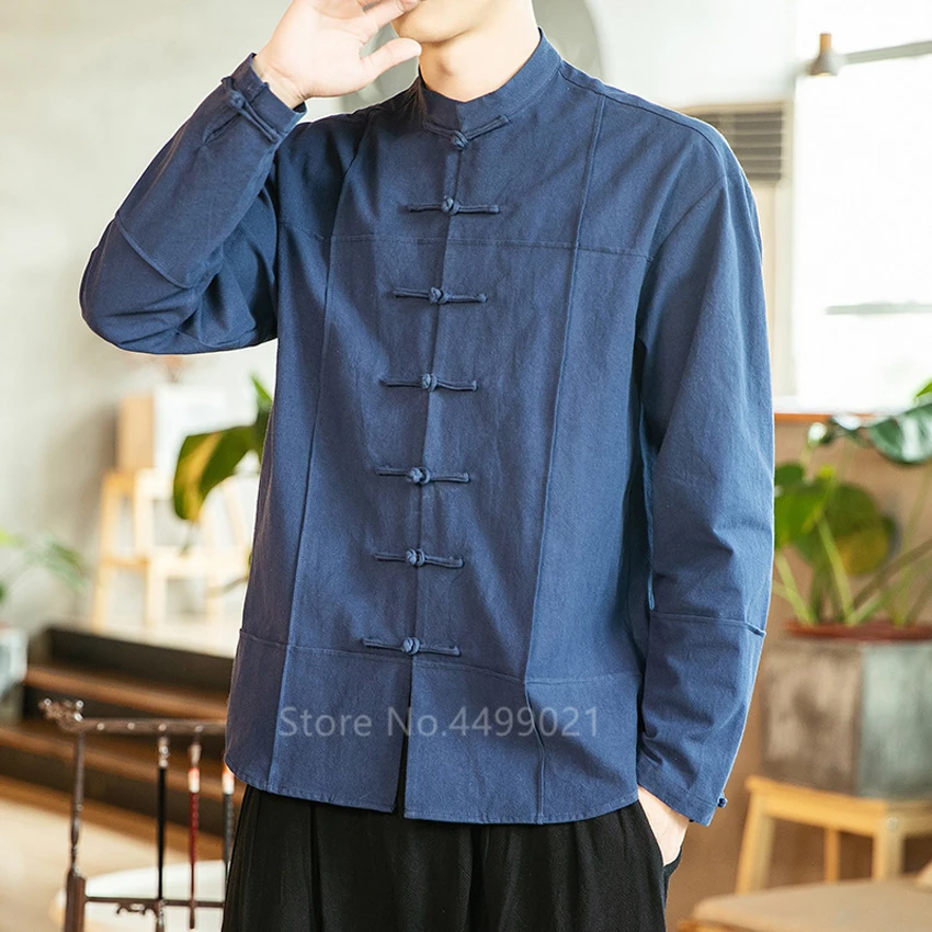 5XL Chinese Style Shirt Men Stand Collar Solid Retro Cotton Tops Casual Button Long Sleeve Shirt Men Streetwear Coat Plus Size
5XL Chinese Style Shirt Men Stand Collar Solid Retro Cotton Tops Casual Button Long Sleeve Shirt Men Streetwear Coat Plus Size