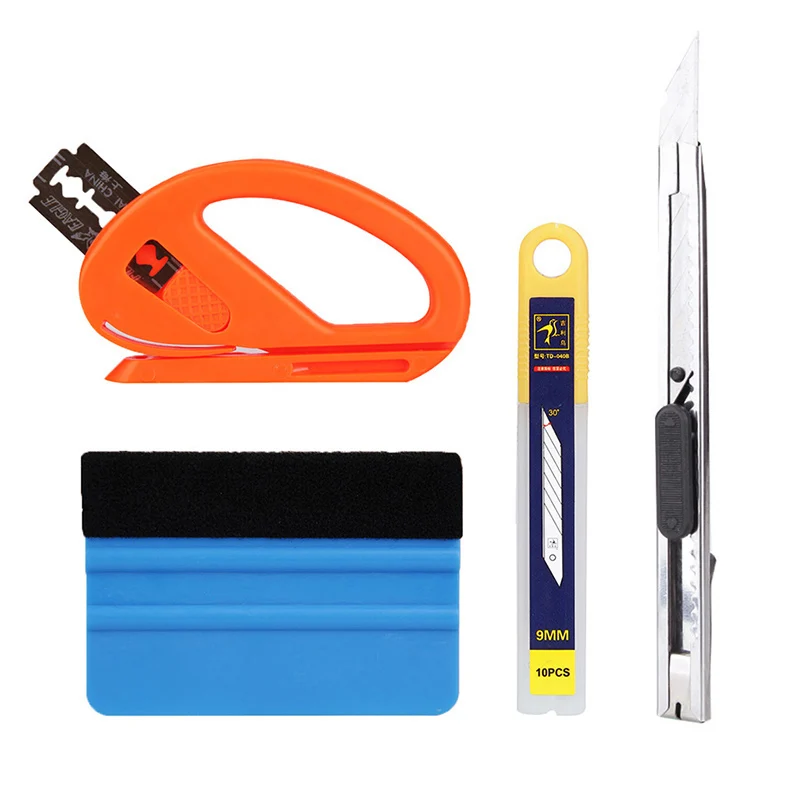 Vinyl Wrap Car Film Install Squeegee Carbon Fiber Wrapping Tool Auto Foil Window Tint Scraper Household Car Cleaning Tool 4PCS
Vinyl Wrap Car Film Install Squeegee Carbon Fiber Wrapping Tool Auto Foil Window Tint Scraper Household Car Cleaning Tool 4PCS