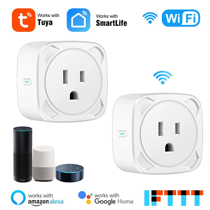 Tuya Smart Wifi 16A Plug US Wireless Control Socket Outlet with Energy Monitering Timer Function Works with Alexa Google Home
Tuya Smart Wifi 16A Plug US Wireless Control Socket Outlet with Energy Monitering Timer Function Works with Alexa Google Home