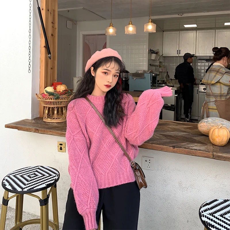 2023 Autumn Winter Thick Sweater Women Knitted Ribbed Pullover Sweater Long Sleeve O-neck Slim Jumper Soft Warm Pull Femme 
2023 Autumn Winter Thick Sweater Women Knitted Ribbed Pullover Sweater Long Sleeve O-neck Slim Jumper Soft Warm Pull Femme