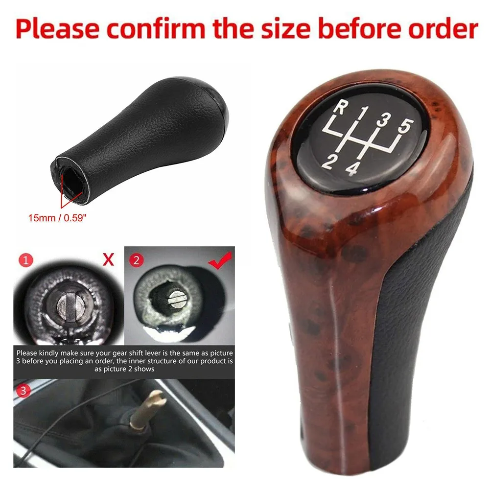 1pc Car 5 Speed Burl Wood Grain Manual Gear Shift Knob Interior Accessories For BMW 1 3 5 6 Series X1 X3 X5
1pc Car 5 Speed Burl Wood Grain Manual Gear Shift Knob Interior Accessories For BMW 1 3 5 6 Series X1 X3 X5