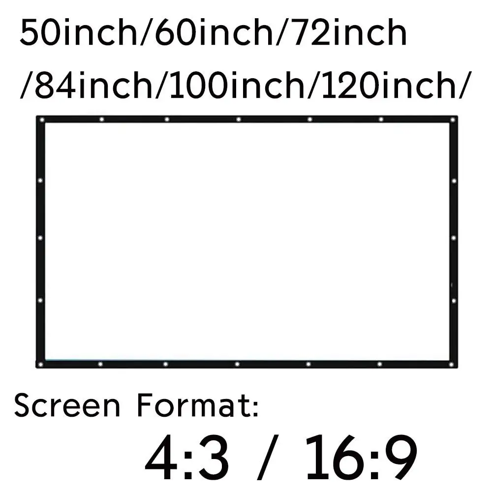 Polyester Waterproof Projection Screen Durable Portable Movie Curtain Movie Cloth Shade Sail Shelter Room Practical Home 
Polyester Waterproof Projection Screen Durable Portable Movie Curtain Movie Cloth Shade Sail Shelter Room Practical Home