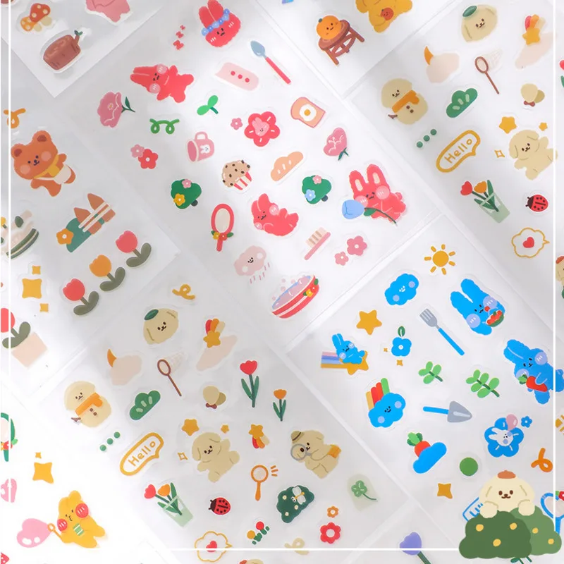 3 Sheet/pack Cartoon Stationery Stickers Cute Bear Flower Sticky Paper Kawaii PET Decals Scrapbooking Diary Phone Album Sticker 
3 Sheet/pack Cartoon Stationery Stickers Cute Bear Flower Sticky Paper Kawaii PET Decals Scrapbooking Diary Phone Album Sticker