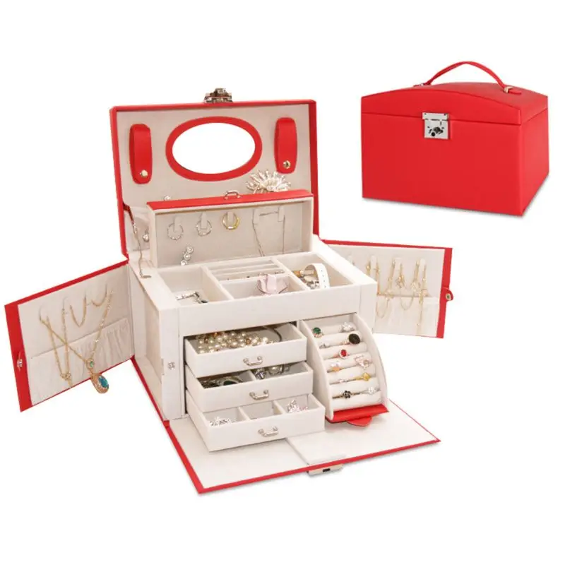 2021 New Faux Leather Jewelry Box Organizer 6 Colors Available Vintage Gift Case
2021 New Faux Leather Jewelry Box Organizer 6 Colors Available Vintage Gift Case