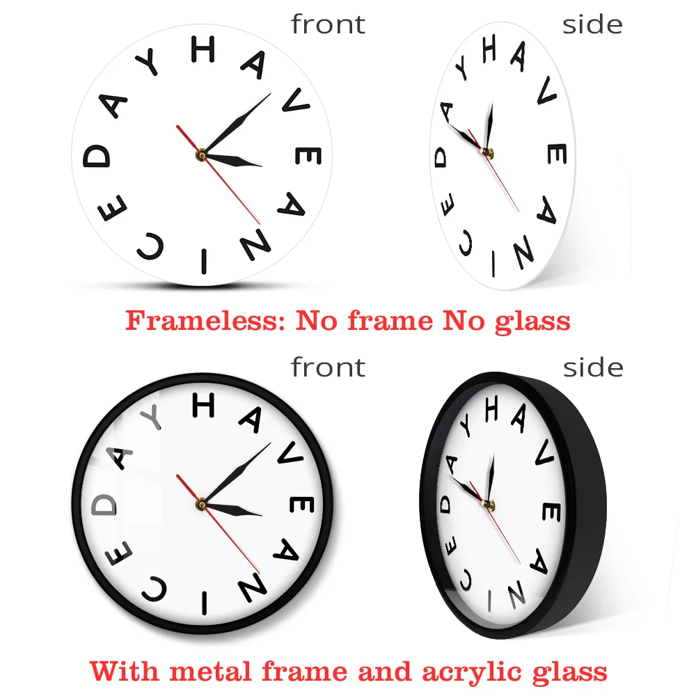 Minimalist Wall Clock Have A Nice Day Inspirational Wall Clock Cheerful Quote Wall Art Home Decor Greeting Clock Watch Art Gift
Minimalist Wall Clock Have A Nice Day Inspirational Wall Clock Cheerful Quote Wall Art Home Decor Greeting Clock Watch Art Gift