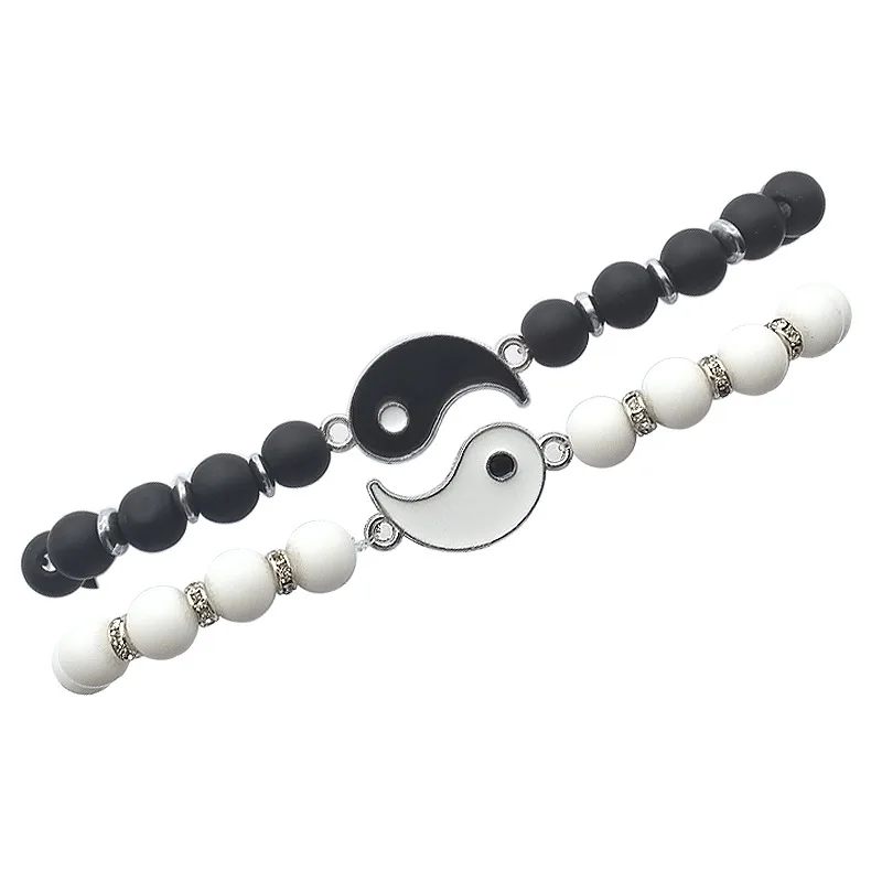 2021 Round Tai Chi Symbol Beads Black&White Stone Bracelets Women Men Chinese Balance Charm Bracelet Wholesale
2021 Round Tai Chi Symbol Beads Black&White Stone Bracelets Women Men Chinese Balance Charm Bracelet Wholesale