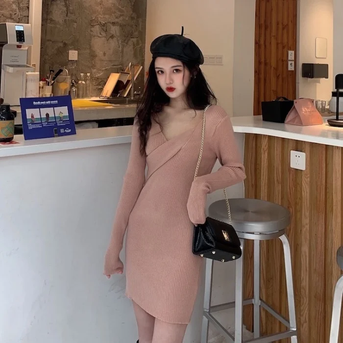 CMAZ Dress For WomenDesign Sense Cross Long Sleeves Knitted Dress for Women Autumn and Winter Lightly Mature Tight Stretch Soli
CMAZ Dress For WomenDesign Sense Cross Long Sleeves Knitted Dress for Women Autumn and Winter Lightly Mature Tight Stretch Soli