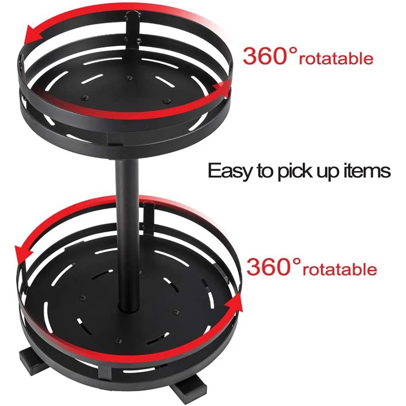2 Tiers Spice Lazy 360 Degrees Turntable Organizer Rotatable Seasoning Rack for Tidying Kitchen Cabinet, Bathroom Countertop (Ro
2 Tiers Spice Lazy 360 Degrees Turntable Organizer Rotatable Seasoning Rack for Tidying Kitchen Cabinet, Bathroom Countertop (Ro