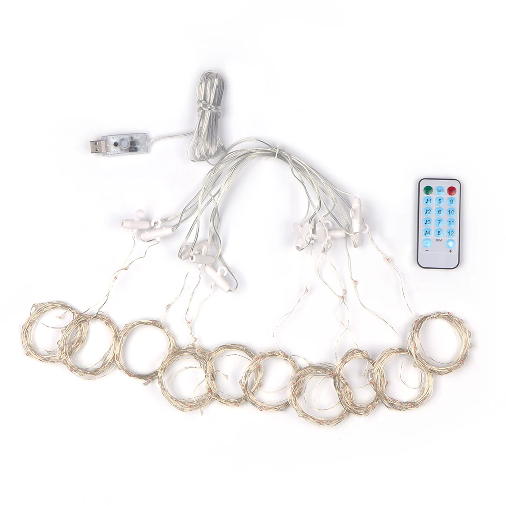 Exquisite Curtain Lights 3x3m 300 LED Fairy Lights, Indoor And Outdoor Light Strings With 8 Modes Of Remote Control
Exquisite Curtain Lights 3x3m 300 LED Fairy Lights, Indoor And Outdoor Light Strings With 8 Modes Of Remote Control