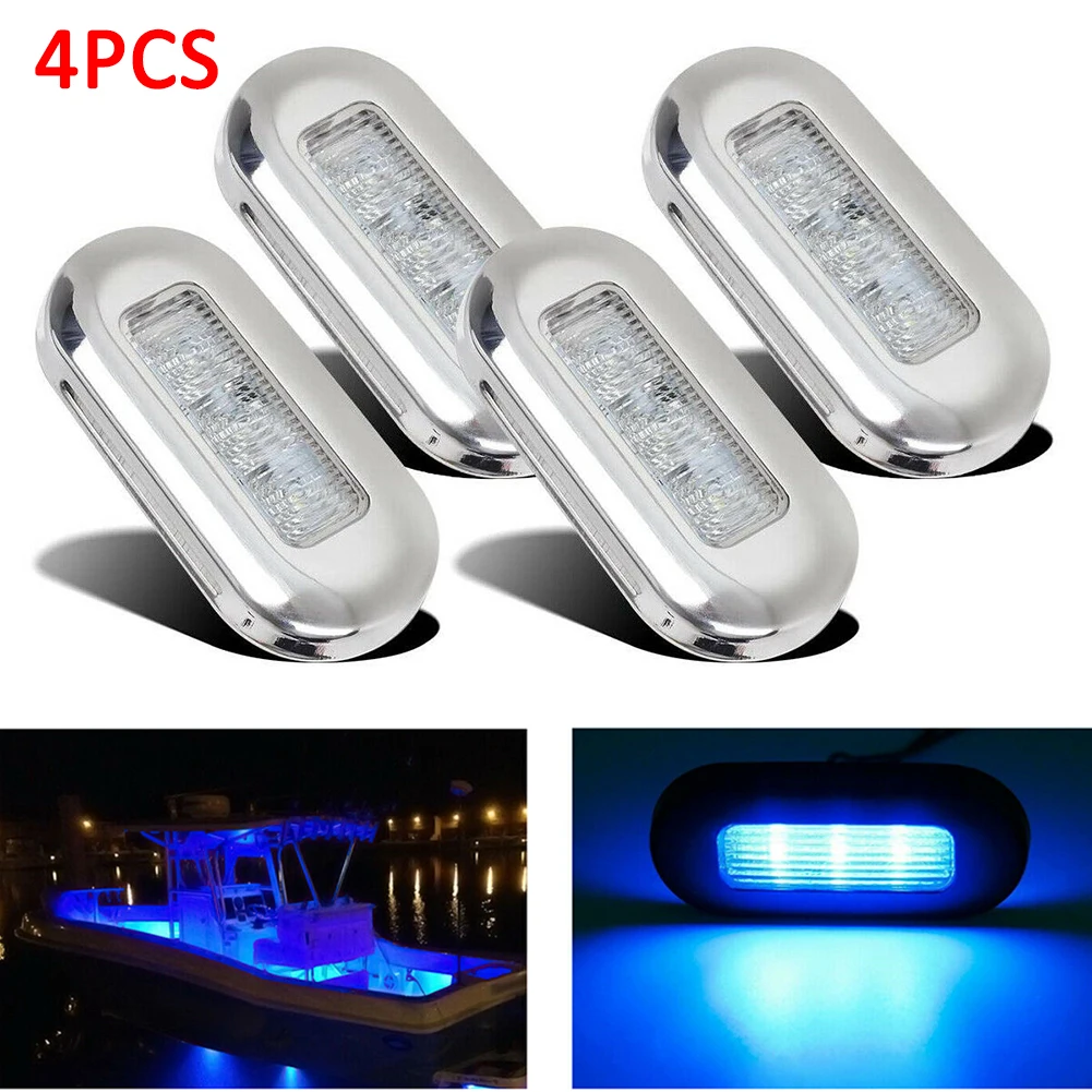 4PCS 12V 3 LED Boat Stair Deck Side Marker Light Indicator Turn Signal Lighting Courtesy Lights Marine Boat Accessory Taillights
4PCS 12V 3 LED Boat Stair Deck Side Marker Light Indicator Turn Signal Lighting Courtesy Lights Marine Boat Accessory Taillights