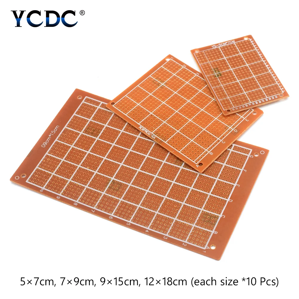 40Pcs Prototype PCB Printed Circuit Board For Electronic DIY 4 Sizes Mixture
40Pcs Prototype PCB Printed Circuit Board For Electronic DIY 4 Sizes Mixture