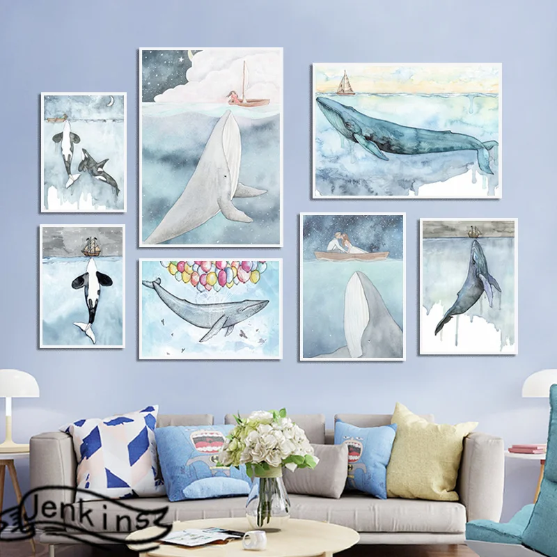 Baby Blue Watercolor Whale Boat Poster Wall Art Canvas Painting Nordic Poster Print Wall Pictures Nursery Living Room Home Decor
Baby Blue Watercolor Whale Boat Poster Wall Art Canvas Painting Nordic Poster Print Wall Pictures Nursery Living Room Home Decor