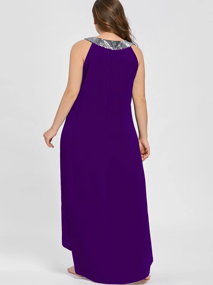 Summer large size 2XL-6XL long sleeveless sexy beads round neck solid color loose casual women's dress
Summer large size 2XL-6XL long sleeveless sexy beads round neck solid color loose casual women's dress