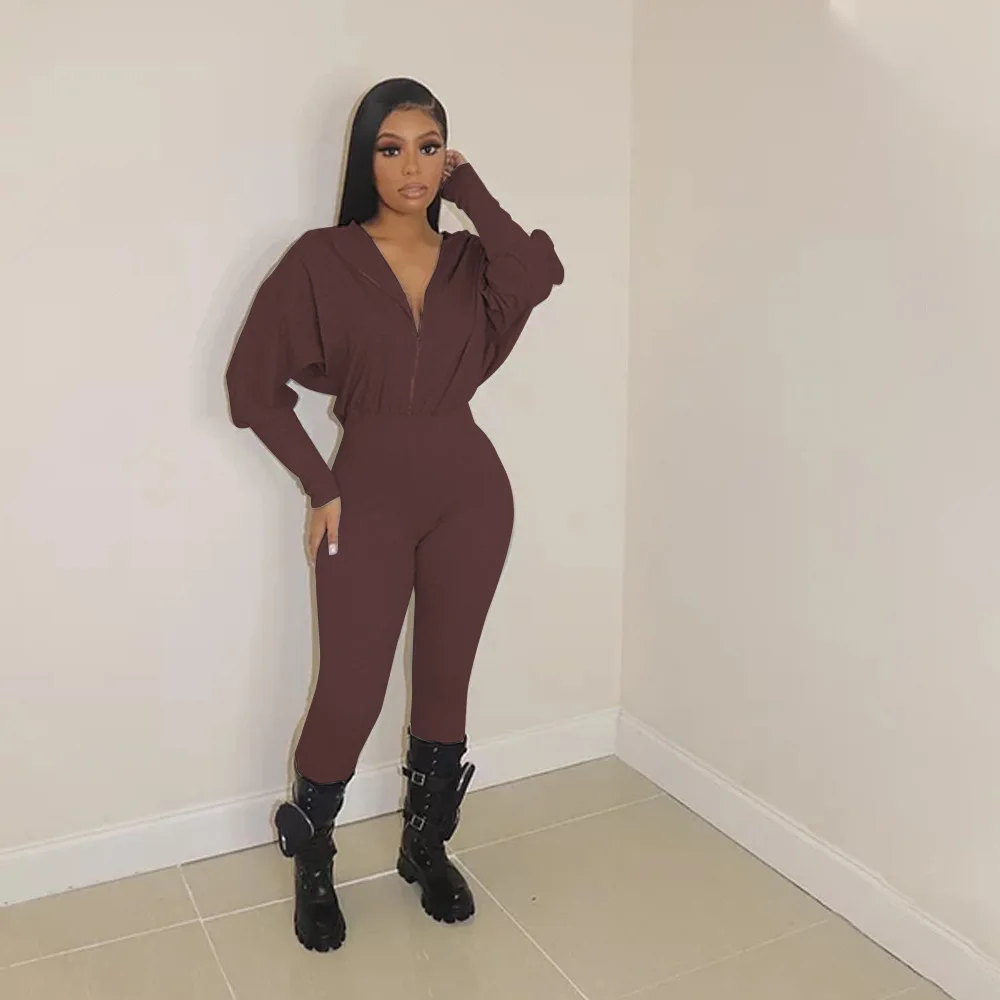 New Arrivals Fashion Women Casual Solid Hooded Jumpsuits Plus Size Zipper Lantern Sleeve Slim Waist Lady's Autumn Rompers
New Arrivals Fashion Women Casual Solid Hooded Jumpsuits Plus Size Zipper Lantern Sleeve Slim Waist Lady's Autumn Rompers