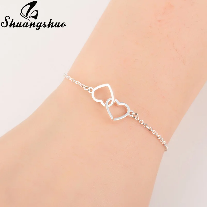 Shuangshuo, браслет с подвесками в форме сердца для женщин, браслет из нержавеющей стали, ювелирные изделия, двойное сердце, подвески, браслеты, ж...
Shuangshuo, браслет с подвесками в форме сердца для женщин, браслет из нержавеющей стали, ювелирные изделия, двойное сердце, подвески, браслеты, ж...