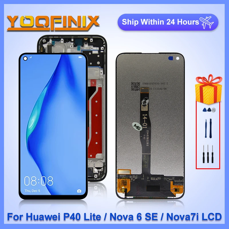 6.4"For Huawei P40 Lite LCD Nova 6SE Display Touch Screen Replacement Parts For Huawei P40 Lite Display Nova 7i JNY-L21A LCD
6.4"For Huawei P40 Lite LCD Nova 6SE Display Touch Screen Replacement Parts For Huawei P40 Lite Display Nova 7i JNY-L21A LCD