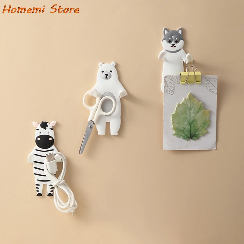 Cute Cartoon Animal Hook Up Nail-free Wall Clothes Hooks Kids Room Decoration Key Hanging Hanger Kitchen Storage Hook
Cute Cartoon Animal Hook Up Nail-free Wall Clothes Hooks Kids Room Decoration Key Hanging Hanger Kitchen Storage Hook