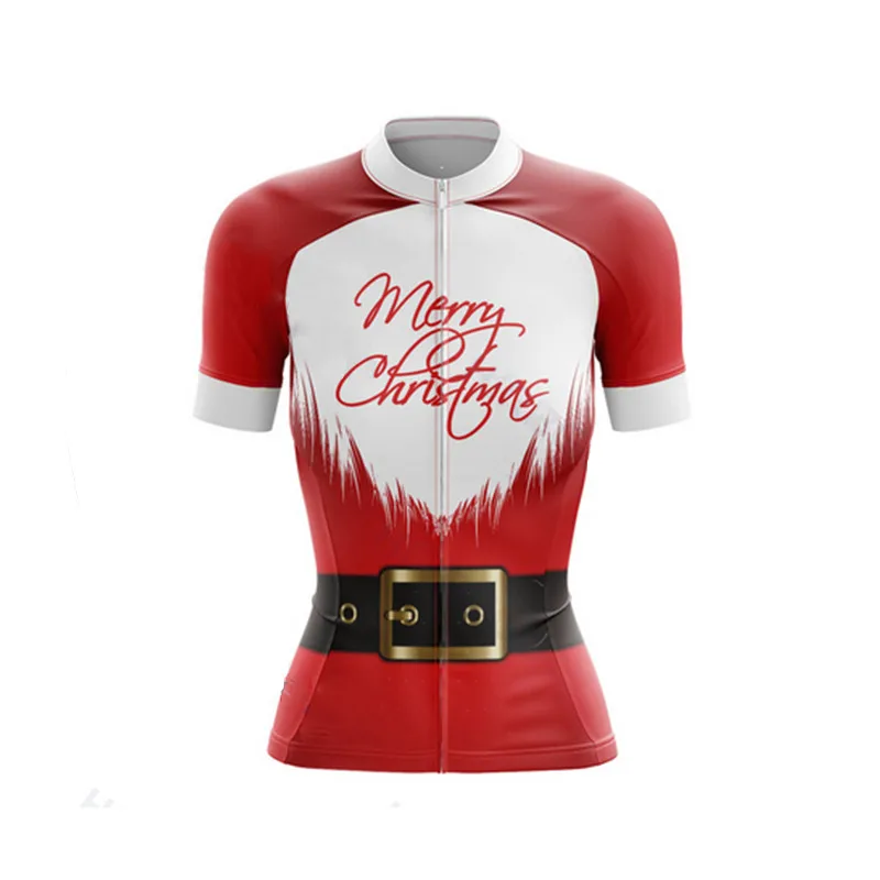 Summer Women's Short Sleeve Christmas Theam Style Cycling Jersey With Stretch Ployester Red Quick-Dry Bicyle Short Jersey Shirt
Summer Women's Short Sleeve Christmas Theam Style Cycling Jersey With Stretch Ployester Red Quick-Dry Bicyle Short Jersey Shirt